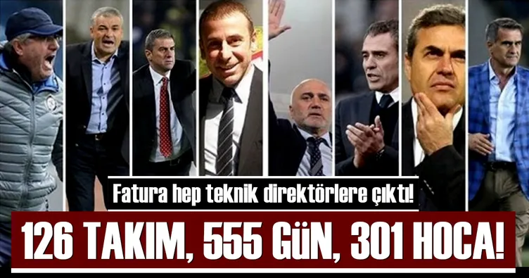 126 takım, 555 gün, 301 hoca