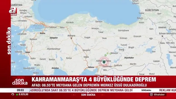 SON DAKİKA! Kahramanmaraş'ta 4 büyüklüğünde deprem | Video
