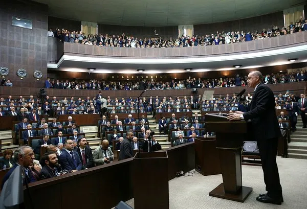 Cumhurbaşkanı Erdoğan'ın katıldığı Ak Parti grup toplantısından kareler