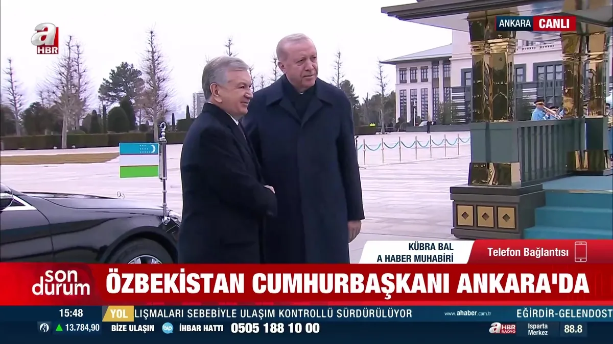 SON DAKİKA: Başkan Erdoğan, Özbekistan Cumhurbaşkanı Mirziyoyev’i karşıladı | Video videosunu izle SON DAKİKA: Başkan Erdoğan, Özbekistan Cumhurbaşkanı Mirziyoyev’i karşıladı | Video videosunu izle
