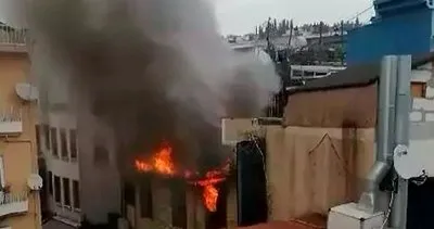 Ortaköy’de iki katlı ahşap bina alev alev yandı