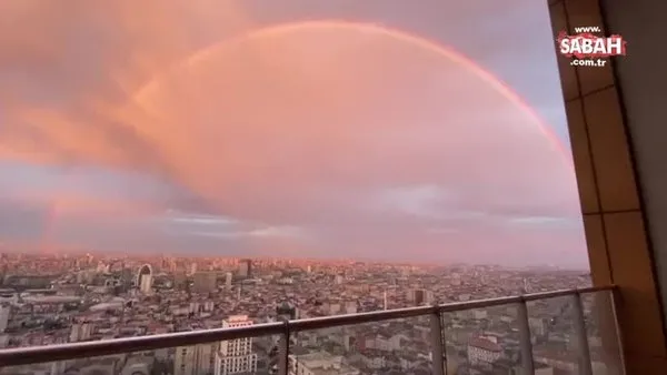 İstanbul'da hayran bırakan gökkuşağı kamerada