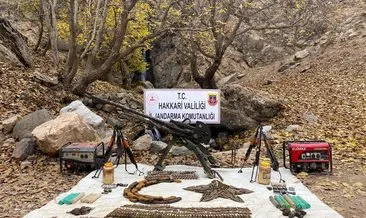 Hakkari’de PKK’ya ait çok sayıda silah ve mühimmat ele geçirildi