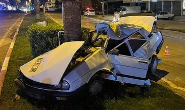 Ağaca çarpan otomobilin sürücüsü hayatını kaybetti #osmaniye