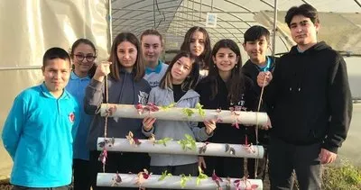 Meslek lisesi topraksız tarım modeli ile üretime başladı #zonguldak