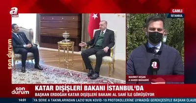 Cumhurbaşkanı Erdoğan, Katar Dışişleri Bakanı Muhammed Bin Abdurrahman Al Sani’yi kabul etti