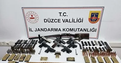 Düzce’de arı kovanlarının içine gizlenmiş silahlar ele geçirildi #duzce