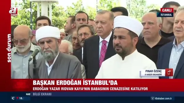Başkan Erdoğan, Yazar Rıdvan Kaya'nın babası Hacı Nimet Kaya'nın cenazesine katıldı | Video