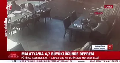 Son dakika: Malatya’da 4,7’lik deprem paniği kamerada!