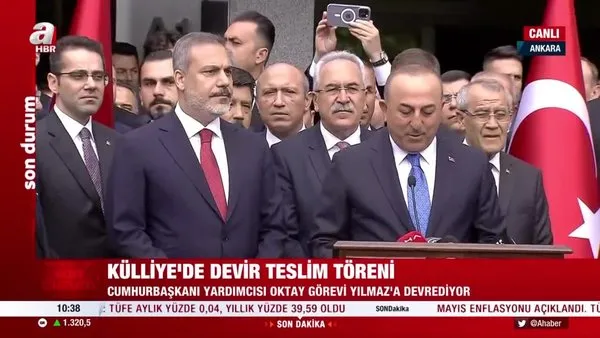 Dışişleri Bakanlığı'nda devir teslim töreni! Hakan Fidan görevi Mevlüt Çavuşoğlu'ndan devraldı | Video