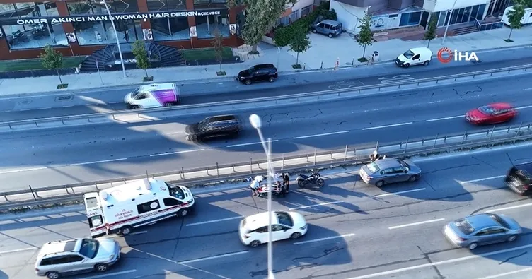 Büyükçekmece E-5’te trafiği kilitleyen kaza