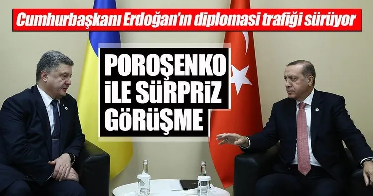 Cumhurbaşkanı Erdoğan, Ukrayna Devlet Başkanı Poroşenko ile telefonda görüştü