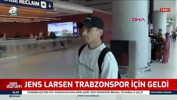 Trabzonspor'un yeni transferi Stryger Larsen İstanbul'a geldi | Video