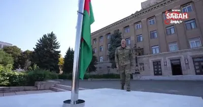Aliyev, Hankendi ve Hocalı’da Azerbaycan bayrağını göndere çekti