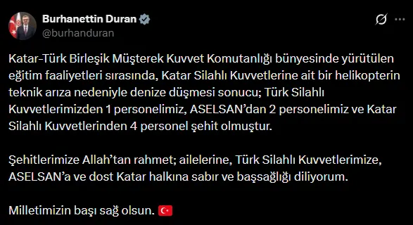 milli-savunma-bakanligi-aci-haberi-duyurdu-katardaki-helikopter-kazasinda-1-asker-ve-2-aselsan-personeli-sehit-1774176080811.jpg Milli Savunma Bakanlığı acı haberi duyurdu! Katar'daki helikopter kazasında 1 asker ve 2 ASELSAN personeli şehit düştü!