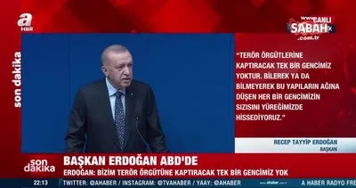 Son dakika: Başkan Erdoğan: Bizim terör örgütüne kaptıracak tek bir gencimiz yok | Video