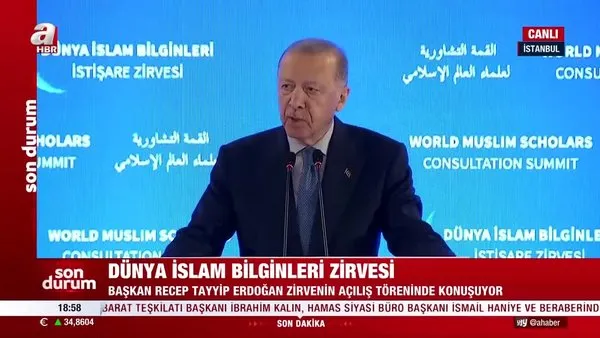 Başkan Erdoğan: Bütün ülkeler Filistin'i tanımalı