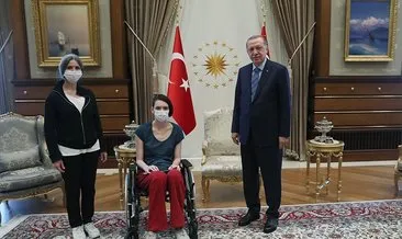 Başkan Erdoğan Milli sporcu Meltem Çetin’i kabul etti