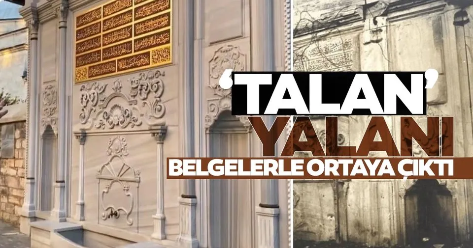 İstanbul'da tarihi çeşmeye 'TALAN' yalanı hakkında açıklama