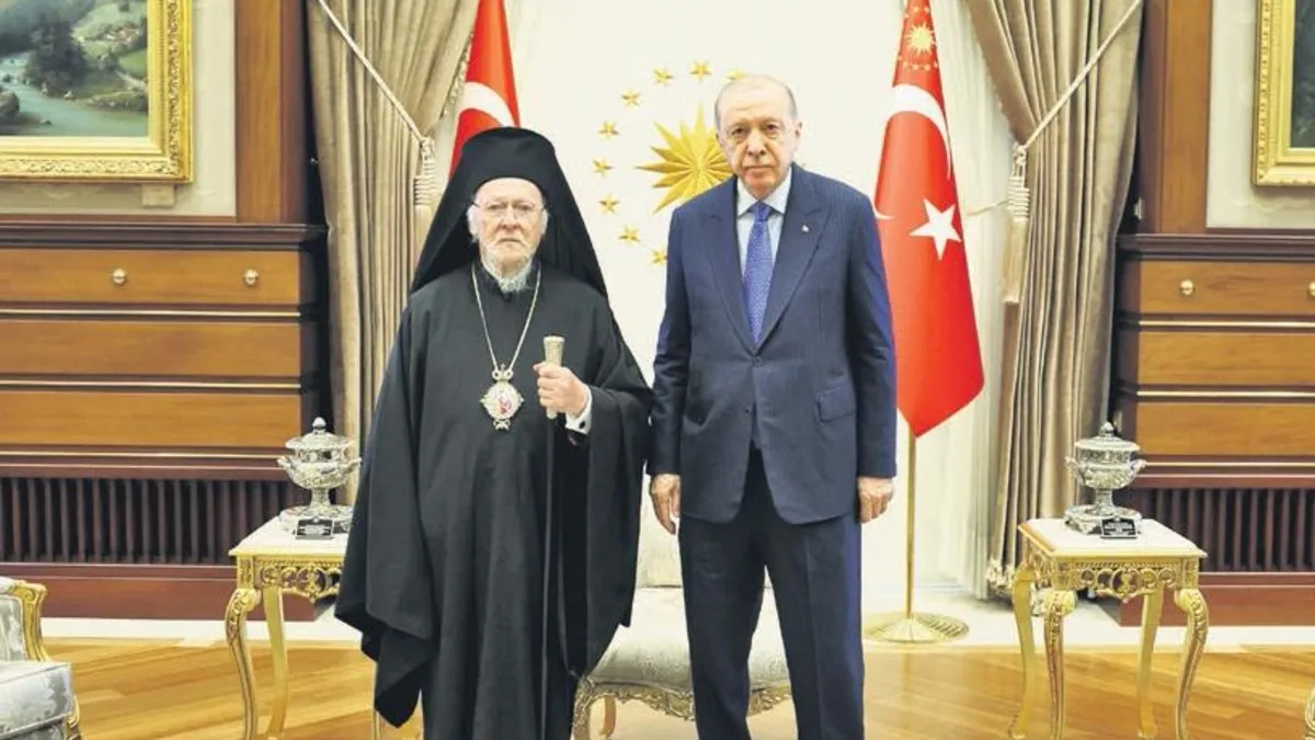 Cumhurbaşkanı Erdoğan Bartholomeos’u kabul etti