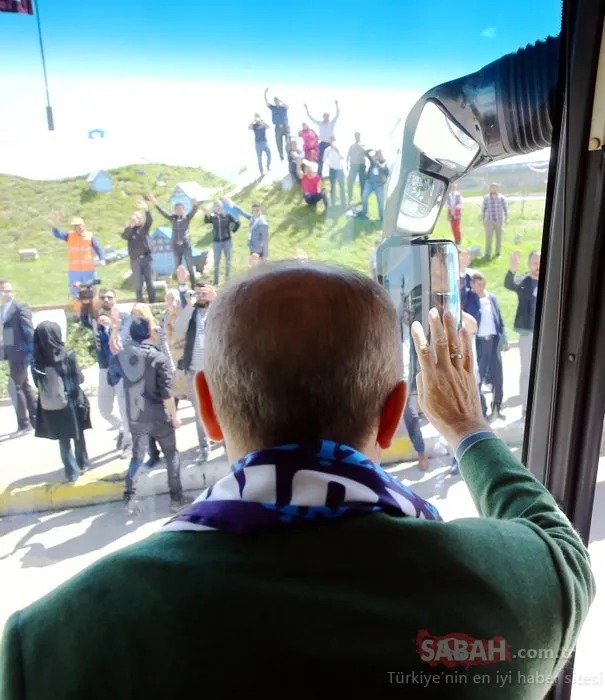 Cumhurbaşkanı Erdoğan, Erzurum'da böyle karşılandı
