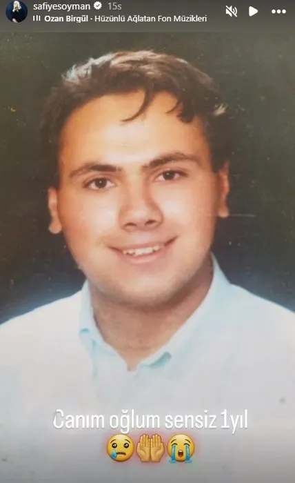 Harun’un gidişiyle yüreği kan ağlıyor... Safiye Soyman oğlunun birinci ölüm yıl dönümünü duygusal satırlarla andı: Ah benim canım oğlum