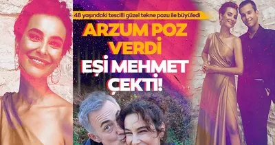 48 yaşındaki tescilli güzel Arzum Onan tekne pozu ile büyüledi! Arzum Onan poz verdi eşi Mehmet Aslantuğ çekti!