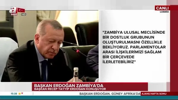 Başkan Erdoğan'dan Zambiya'da önemli açıklamalar