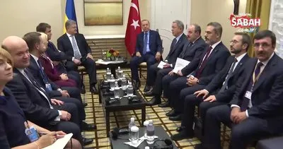 Cumhurbaşkanı Erdoğan, Ukrayna Cumhurbaşkanı Poroşenko ile görüştü