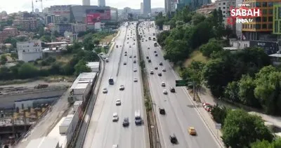 İstanbul’da yollar boş kaldı... İstanbul’da boş kalan yollar havadan dron ile görüntülendi | Video