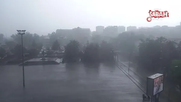Kırıkkale'de sağanak yağış ve dolu etkili oldu | Video