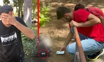 Türkiye kavruluyor: Bunaltıcı sıcaklarda cep telefonlarını suda soğuttular! Hissedilen 55 derece! #adana