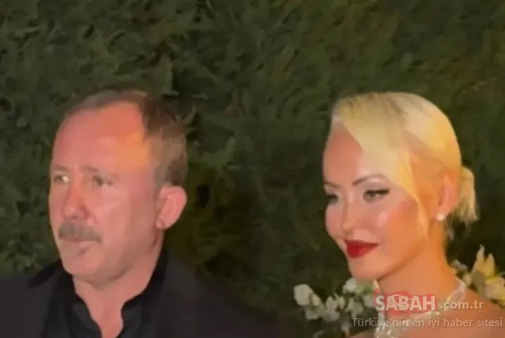 Kafaları karıştırdı! Sevgilisi mi? Sergen Yalçın düğüne Oktay Derelioğlu’nun eski eşi Sezer Çakır ile geldi!
