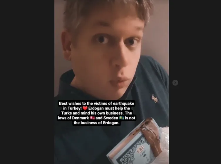 Aşırı sağcı Rasmus Paludan’dan iğrenç ’deprem’ mesajı! İslam’a saldırdı, depremzedelerle alay etti!