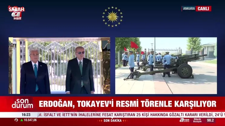Başkan Erdoğan Kazakistan Cumhurbaşkanını resmi törenle karşıladı | Video