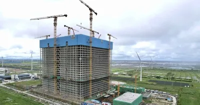 Tam 148 metre boyunda! Binlerce beton blok kullanarak elektrik depoluyorlar