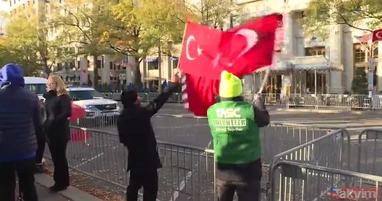 Başkan Erdoğan'a Washington'da coşkulu karşılama