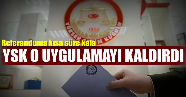 YSK o uygulamayı kaldırdı