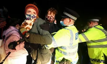 Londra’da polis müdahalesine tepki!