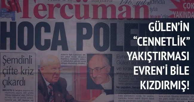 Kenan Evren bakın Fetullah Gülen’e nasıl cevap vermiş!