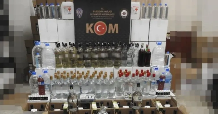 Yine ölüm saçacaklardı! Eskişehir’de 979 litre kaçak alkol ele geçirildi