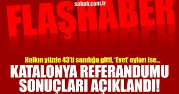 Katalonya referandum sonucu: Yüzde 43 katılım, yüzde 90 'evet'