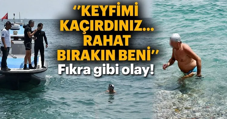 Antalya’da boğulma tehlikesi geçirdiği sanıldı, yardım isteyenlere tepki gösterdi