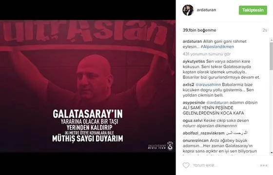 Arda Turan, Instagram takipçisine sert çıktı!
