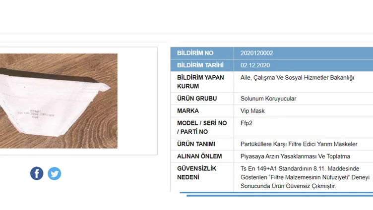 SON DAKİKA | Bakanlık açıkladı: 41 maske markası güvensiz çıktı! Sakın bu maskeleri kullanmayın!
