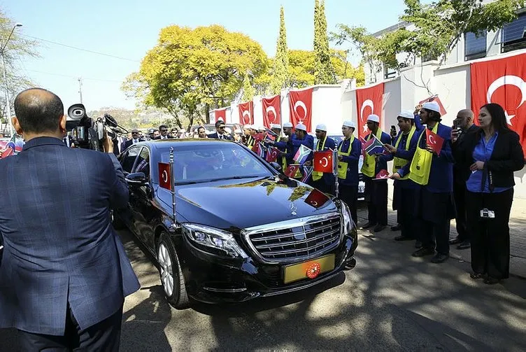 Başkan Erdoğan’a Güney Afrika’da coşkulu karşılama
