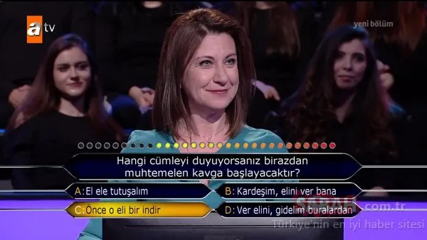 Bu soru herkesi şaşırttı! Kim Milyoner Olmak İster 827. bölüm soru ve cevapları