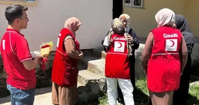 Yalnız annelerin yüzünü Kızılay güldürdü #agri