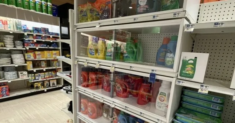 Gıda krizinden sonra sıra onlara geldi! ABD’de temizlik ürünleri kilitli dolaplarda satılıyor