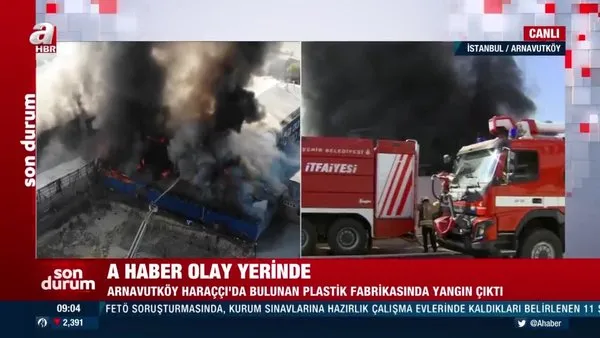 SON DAKİKA: Arnavutköy'de korkutan fabrika yangını! Ekiplerin müdahalesi sürüyor | Video